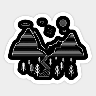 Mountain Scene Sticker